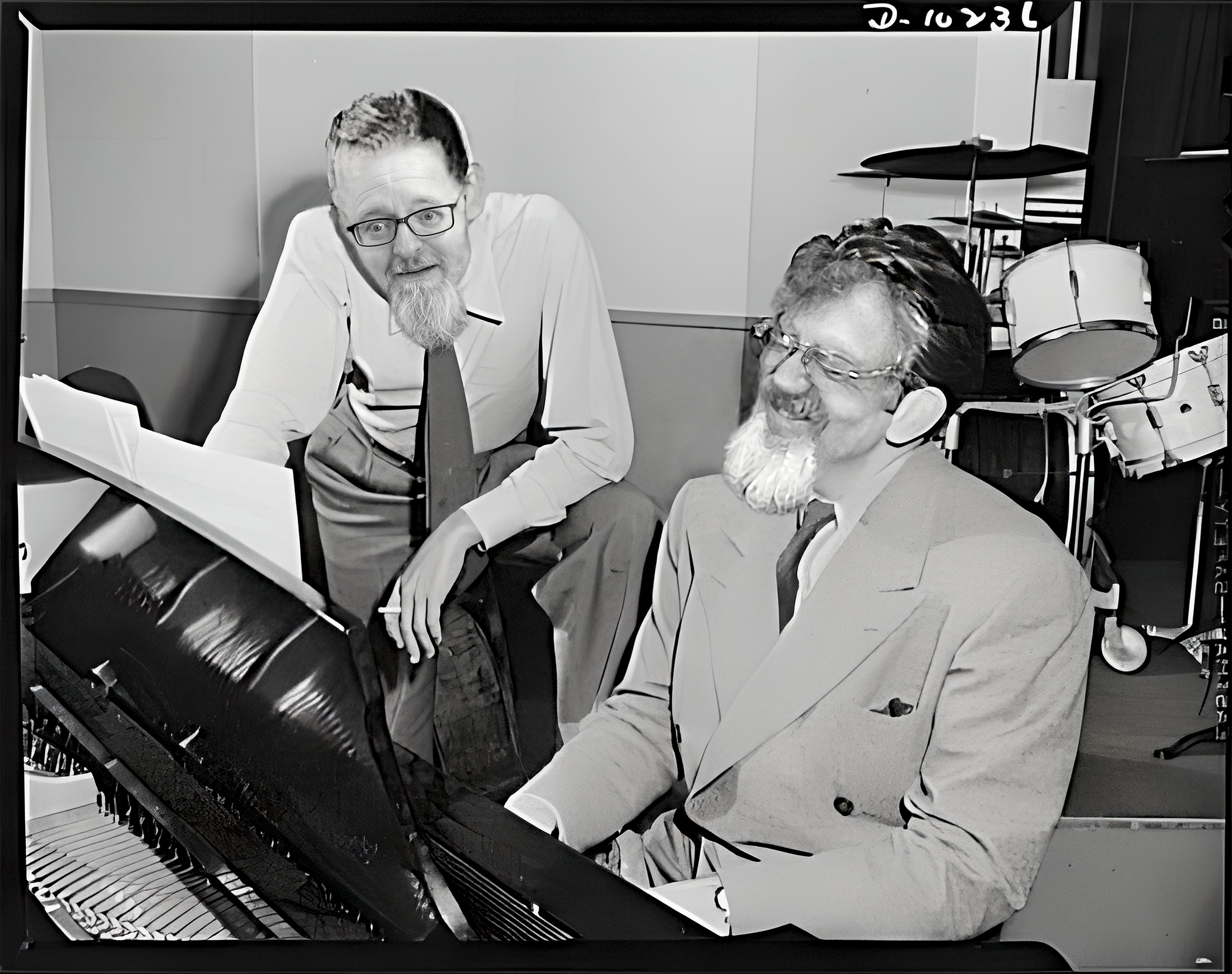 Classic portrait of Keith and Dell at the piano
